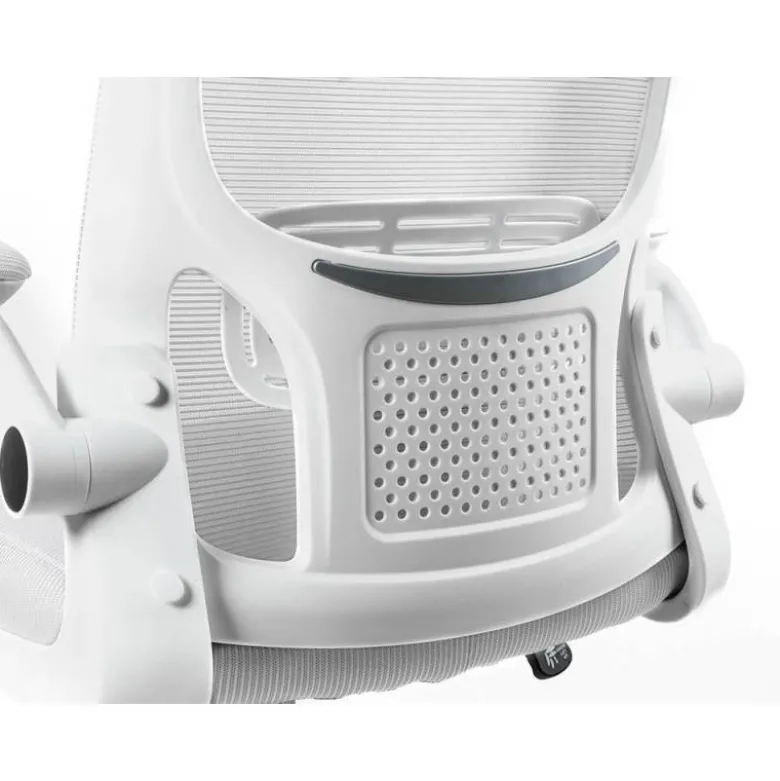 SILLA Q-CONNECT OFICINA ALBA MALLA BASE METALICA ALT MAX 1110 ANC 610 PROF 580 RUEDAS PREMIUM COLOR BLANCO