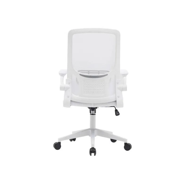 SILLA Q-CONNECT OFICINA ALBA MALLA BASE METALICA ALT MAX 1110 ANC 610 PROF 580 RUEDAS PREMIUM COLOR BLANCO