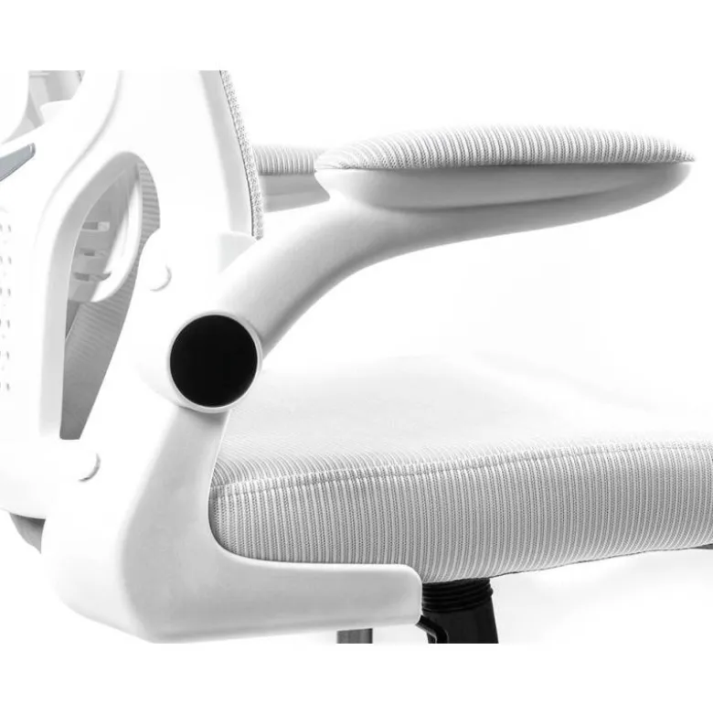 SILLA Q-CONNECT OFICINA ALBA MALLA BASE METALICA ALT MAX 1110 ANC 610 PROF 580 RUEDAS PREMIUM COLOR BLANCO