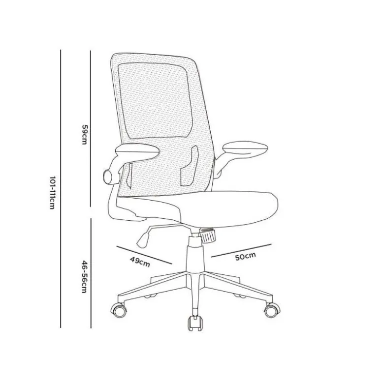 SILLA Q-CONNECT OFICINA ALBA MALLA BASE METALICA ALT MAX 1110 ANC 610 PROF 580 RUEDAS PREMIUM COLOR BLANCO