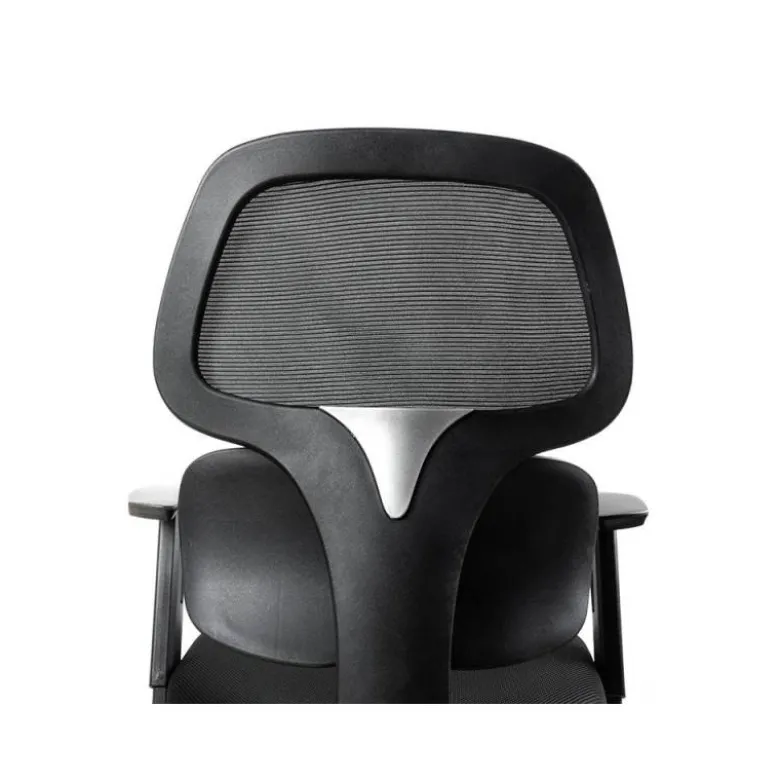 SILLA Q-CONNECT OFICINA ANCONA MALLA BASE METALICA ALT MAX 1110 ANC 660 PROF 590 RUEDAS PREMIUM COLOR NEGRO