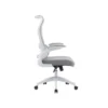 SILLA Q-CONNECT OFICINA CATANIA MALLA ALT MAX 1230 MM ANC 510 MM PROF 490 MM RUEDAS PREMIUM COLOR GRIS BLANCO
