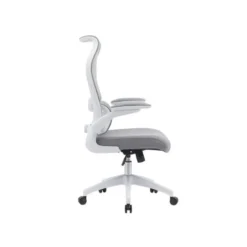 SILLA Q-CONNECT OFICINA CATANIA MALLA ALT MAX 1230 MM ANC 510 MM PROF 490 MM RUEDAS PREMIUM COLOR GRIS BLANCO
