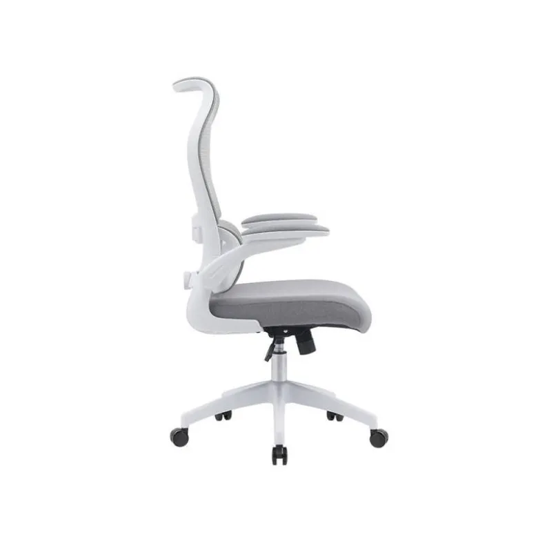 SILLA Q-CONNECT OFICINA CATANIA MALLA ALT MAX 1230 MM ANC 510 MM PROF 490 MM RUEDAS PREMIUM COLOR GRIS BLANCO