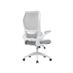 SILLA Q-CONNECT OFICINA CATANIA MALLA ALT MAX 1230 MM ANC 510 MM PROF 490 MM RUEDAS PREMIUM COLOR GRIS BLANCO