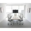 SILLA Q-CONNECT OFICINA CATANIA MALLA ALT MAX 1230 MM ANC 510 MM PROF 490 MM RUEDAS PREMIUM COLOR NEGRO BLANCO