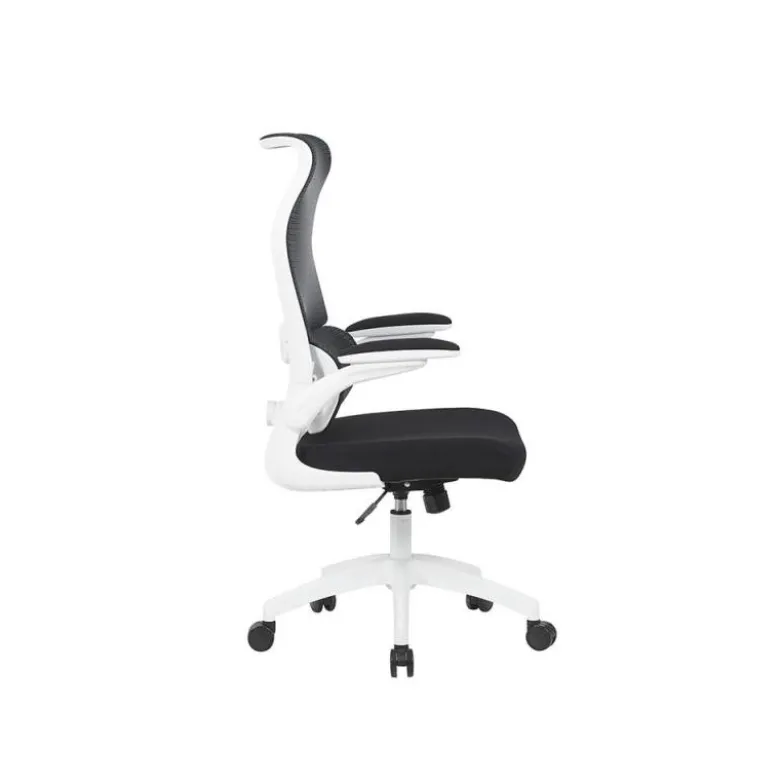 SILLA Q-CONNECT OFICINA CATANIA MALLA ALT MAX 1230 MM ANC 510 MM PROF 490 MM RUEDAS PREMIUM COLOR NEGRO BLANCO
