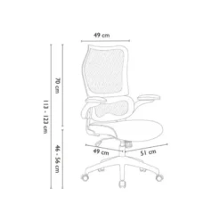 SILLA Q-CONNECT OFICINA CATANIA MALLA ALT MAX 1230 MM ANC 510 MM PROF 490 MM RUEDAS PREMIUM COLOR NEGRO BLANCO