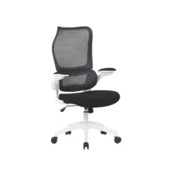 SILLA Q-CONNECT OFICINA CATANIA MALLA ALT MAX 1230 MM ANC 510 MM PROF 490 MM RUEDAS PREMIUM COLOR NEGRO BLANCO