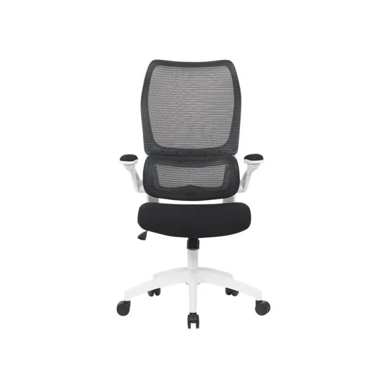 SILLA Q-CONNECT OFICINA CATANIA MALLA ALT MAX 1230 MM ANC 510 MM PROF 490 MM RUEDAS PREMIUM COLOR NEGRO BLANCO