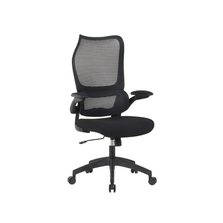 SILLA Q-CONNECT OFICINA CATANIA MALLA ALT MAX 1230 MM ANC 510 MM PROF 490 MM RUEDAS PREMIUM COLOR NEGRO