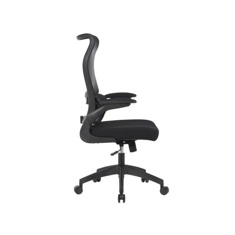 SILLA Q-CONNECT OFICINA CATANIA MALLA ALT MAX 1230 MM ANC 510 MM PROF 490 MM RUEDAS PREMIUM COLOR NEGRO