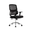 SILLA Q-CONNECT OFICINA LUCCA MALLA BASE METALICA ALT MAX 1090 ANC 700 PROF 650 RUEDAS PREMIUM COLOR NEGRO