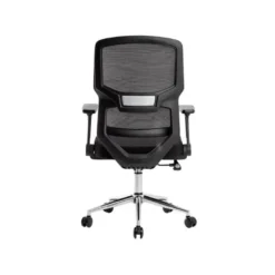 SILLA Q-CONNECT OFICINA LUCCA MALLA BASE METALICA ALT MAX 1090 ANC 700 PROF 650 RUEDAS PREMIUM COLOR NEGRO