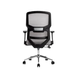 SILLA Q-CONNECT OFICINA LUCCA MALLA BASE METALICA ALT MAX 1090 ANC 700 PROF 650 RUEDAS PREMIUM COLOR NEGRO GRIS