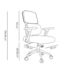SILLA Q-CONNECT OFICINA LUCCA MALLA BASE METALICA ALT MAX 1090 ANC 700 PROF 650 RUEDAS PREMIUM COLOR NEGRO GRIS