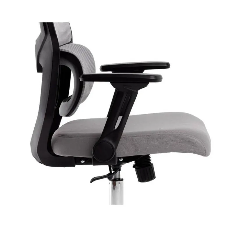 SILLA Q-CONNECT OFICINA LUCCA MALLA BASE METALICA ALT MAX 1090 ANC 700 PROF 650 RUEDAS PREMIUM COLOR NEGRO GRIS