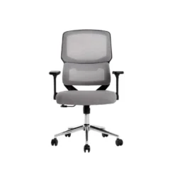 SILLA Q-CONNECT OFICINA LUCCA MALLA BASE METALICA ALT MAX 1090 ANC 700 PROF 650 RUEDAS PREMIUM COLOR NEGRO GRIS