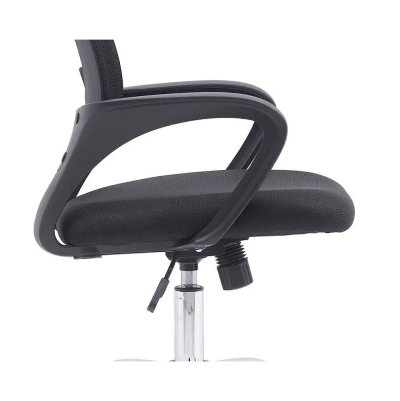 SILLA Q-CONNECT OFICINA SIENA MALLA BASE METALICA ALT MAX 1000 ANC 560 PROF 570 RUEDAS PREMIUM COLOR NEGRO