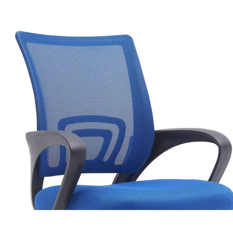 SILLA Q-CONNECT OFICINA SIENA MALLA BASE METALICA ALT MAX 1000 ANC 560 PROF 570 RUEDAS PREMIUM COLOR NEGRO AZUL