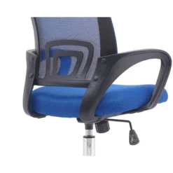 SILLA Q-CONNECT OFICINA SIENA MALLA BASE METALICA ALT MAX 1000 ANC 560 PROF 570 RUEDAS PREMIUM COLOR NEGRO AZUL