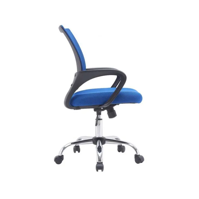 SILLA Q-CONNECT OFICINA SIENA MALLA BASE METALICA ALT MAX 1000 ANC 560 PROF 570 RUEDAS PREMIUM COLOR NEGRO AZUL
