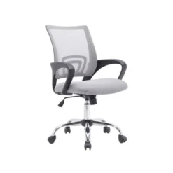 SILLA Q-CONNECT OFICINA SIENA MALLA BASE METALICA ALT MAX 1000 ANC 560 PROF 570 RUEDAS PREMIUM COLOR BLANCO GRIS