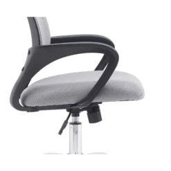 SILLA Q-CONNECT OFICINA SIENA MALLA BASE METALICA ALT MAX 1000 ANC 560 PROF 570 RUEDAS PREMIUM COLOR BLANCO GRIS