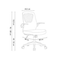 SILLA Q-CONNECT OFICINA TERNI MALLA ALT MAX 1050 MM ANC 500 MM PROF 480 MM COLOR NEGRO CUERPO NEGRO