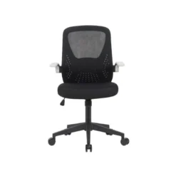 SILLA Q-CONNECT OFICINA TERNI MALLA ALT MAX 1050 MM ANC 500 MM PROF 480 MM COLOR NEGRO CUERPO NEGRO