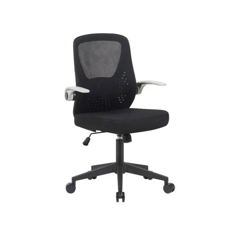SILLA Q-CONNECT OFICINA TERNI MALLA ALT MAX 1050 MM ANC 500 MM PROF 480 MM COLOR NEGRO CUERPO NEGRO