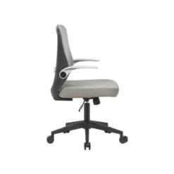 SILLA Q-CONNECT OFICINA TERNI MALLA ALT MAX 1050 MM ANC 500 MM PROF 480 MM COLOR GRIS CUERPO NEGRO