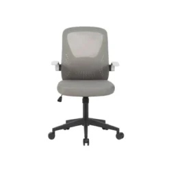 SILLA Q-CONNECT OFICINA TERNI MALLA ALT MAX 1050 MM ANC 500 MM PROF 480 MM COLOR GRIS CUERPO NEGRO