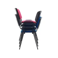 SILLA ROCADA CONFIDENTE ESTRUCTURA METALICA TAPIZADA EN TELA IGNIFUGA NEGRA 57X81X48 CM
