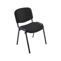 SILLA ROCADA CONFIDENTE ESTRUCTURA METALICA TAPIZADA EN TELA IGNIFUGA NEGRA 57X81X48 CM