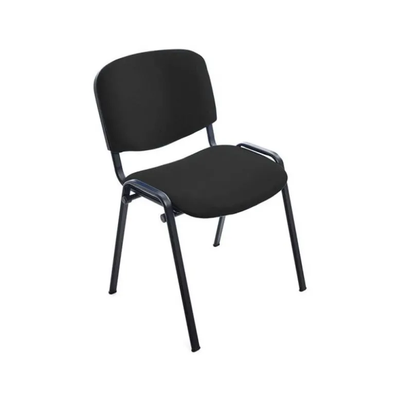 SILLA ROCADA CONFIDENTE ESTRUCTURA METALICA TAPIZADA EN TELA IGNIFUGA NEGRA 57X81X48 CM