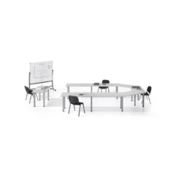 SILLA ROCADA CONFIDENTE ESTRUCTURA METALICA TAPIZADA EN TELA IGNIFUGA NEGRA 57X81X48 CM
