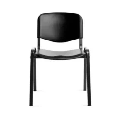 SILLA ROCADA CONFIDENTE ESTRUCTURA METALICA RESPALDO Y ASIENTO EN POLIMERO COLOR NEGRO