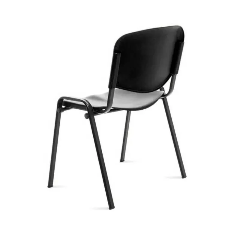 SILLA ROCADA CONFIDENTE ESTRUCTURA METALICA RESPALDO Y ASIENTO EN POLIMERO COLOR NEGRO