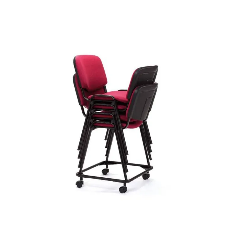 SILLA ROCADA CONFIDENTE ESTRUCTURA METALICA ASIENTO TELA IGNIFUGA GRIS 570X410X810 MM