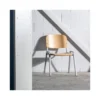 SILLA ROCADA CONFIDENTE ESTRUCTURA METALICA ASIENTO Y RESPALDO MADERA NATURAL 570X410X810 MM