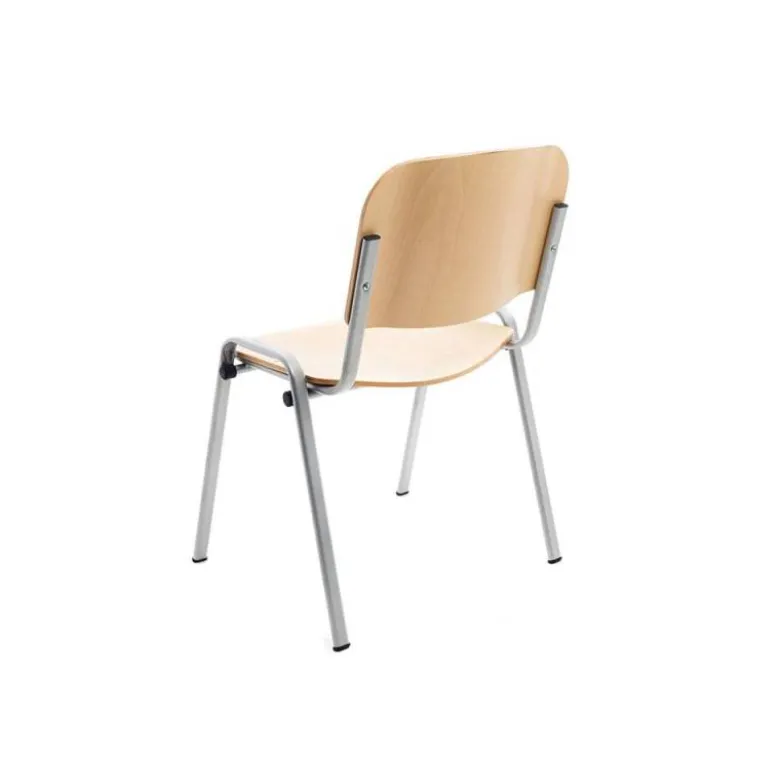 SILLA ROCADA CONFIDENTE ESTRUCTURA METALICA ASIENTO Y RESPALDO MADERA NATURAL 570X410X810 MM