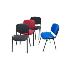 SILLA ROCADA CONFIDENTE ESTRUCTURA METALICA ASIENTO TELA IGNIFUGA BURDEOS 570X410X810 MM