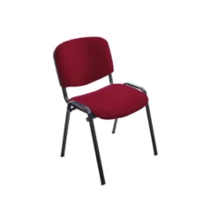 SILLA ROCADA CONFIDENTE ESTRUCTURA METALICA ASIENTO TELA IGNIFUGA BURDEOS 570X410X810 MM