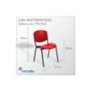 SILLA ROCADA CONFIDENTE ESTRUCTURA METALICA RESPALDO Y ASIENTO EN POLIMERO COLOR ROJO