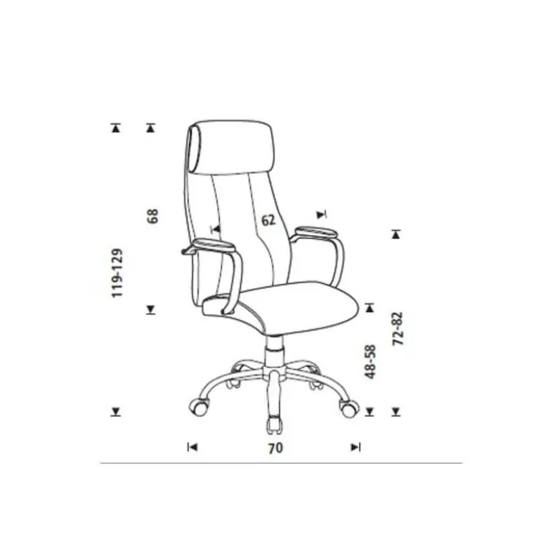 Silla Rocada con ruedas direccion con brazos metalicos