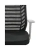 SILLA ROCADA DE OFICINA BRAZOS REGULABLES ESTRUCTURA GRIS RESPALDO MALLA Y ASIENTO TELA IGNIFUGA NEGRO