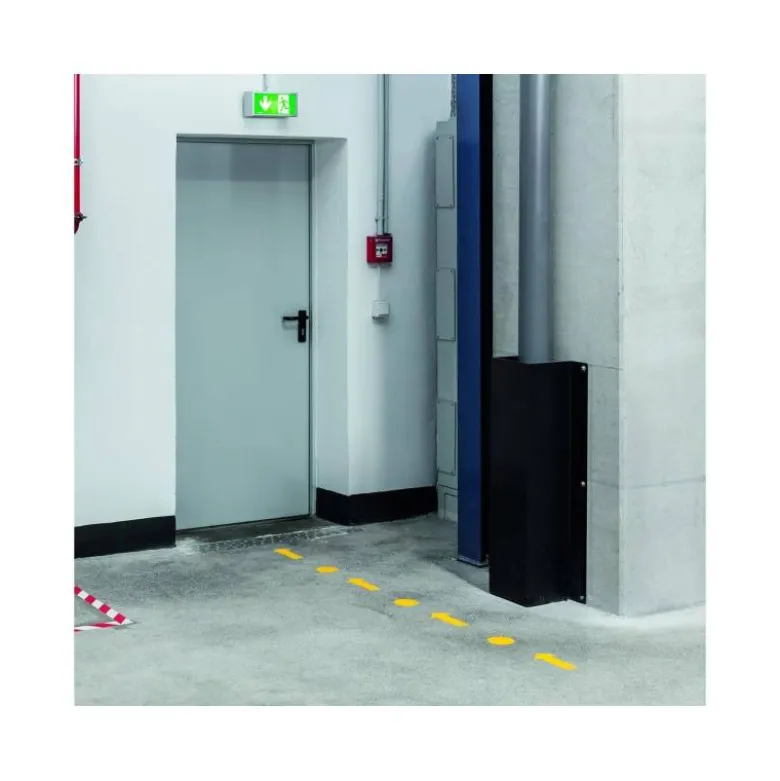 SIMBOLO ADHESIVO DURABLE PVC FORMA DE FLECHA PARA DELIMITACION SUELO AMARILLO 200X100X0,7 MM PACK DE 10