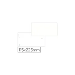 Sobre americano Liderpapel Blanco 115x225 mm 500 unidades papel 90 gramos reciclado