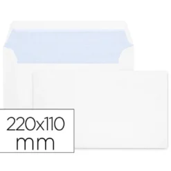 Sobre Americano Liderpapel N2 Blanco 110 x 220 mm Caja 25